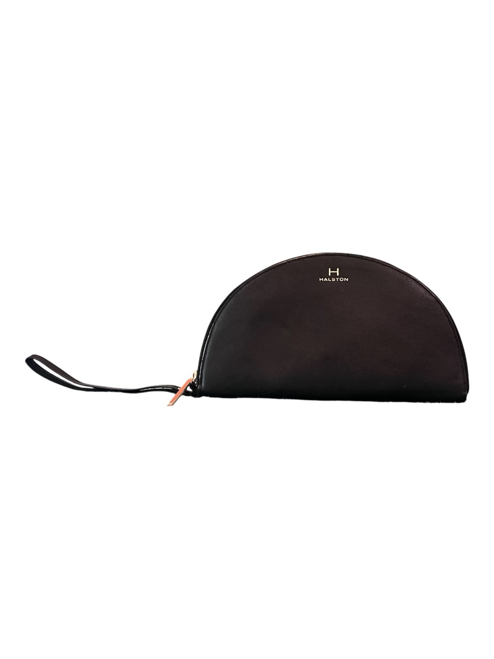 H by Halston Black Semi-Circle Wristlet Clutch